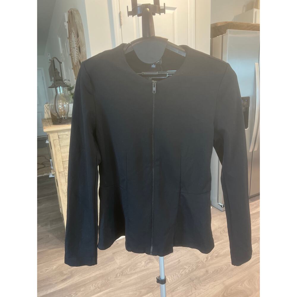 NWT La Bijou size large black zip up blazer jacket
